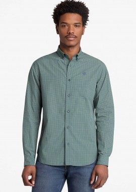 Timberland ανδρικό πουκάμισο button down με καρό σχέδιο και κεντημένο logo tree Regular Fit 