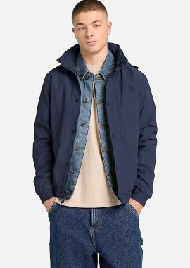 TIMBERLAND - Timberland ανδρικό αδιάβροχο bomber jacket με αποσπώμενη κουκούλα και κεντημένο tree logo - TB0A44MQ4331 Μπλε Σκούρο