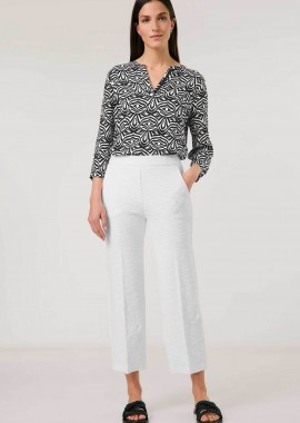 GERRY WEBER - Gerry Weber γυναικείο παντελόνι cropped με πιέτες - 520040-31266 Λευκό