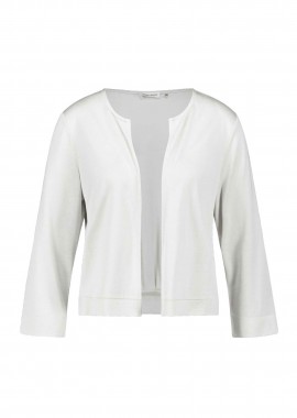 GERRY WEBER - Gerry Weber γυναικεία ζακέτα ανοιχτή με πιέτες στο πίσω μέρος - 530146-35068 Λευκό