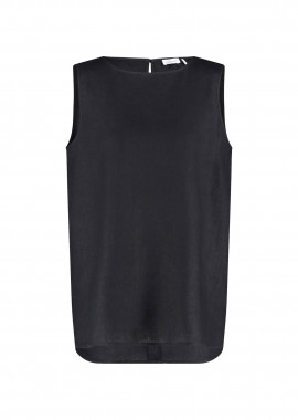 GERRY WEBER - Gerry Weber γυναικεία μπλούζα αμάνικη από λινό - 560127-31235 Μαύρο