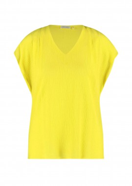 GERRY WEBER - Gerry Weber γυναικεία μπλούζα structured με V - 560102-31489 Κίτρινο