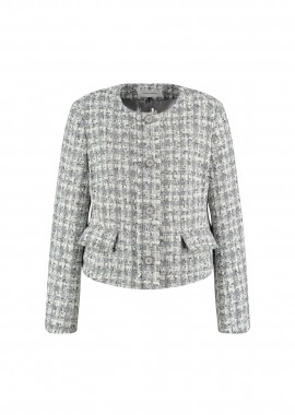 GERRY WEBER - Gerry Weber γυναικείο πλεκτό σακάκι textured - 130107-52024 Γκρι