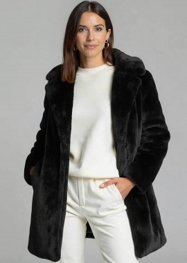 GERRY WEBER - Gerry Weber γυναικεία faux γούνα μονόχρωμη Relaxed Fit - 250068-61030 Μαύρο