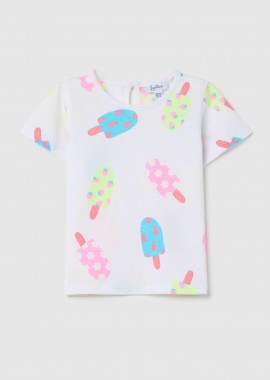 OVS βρεφικό T-shirt με ice cream print - 002268768 Λευκό