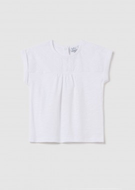 OVS βρεφικό T-shirt με κιπούρ δαντέλα - 002270035 Λευκό