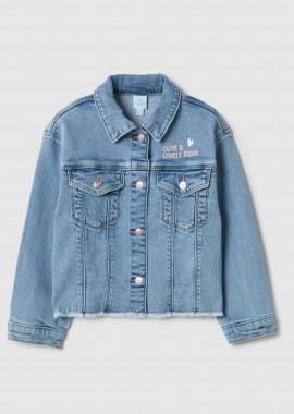 OVS βρεφικό denim μπουφάν με print 