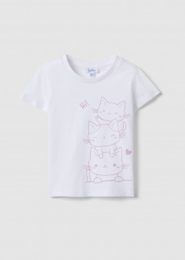 OVS βρεφικό T-shirt με print Regular Fit - 002617146 Λευκό
