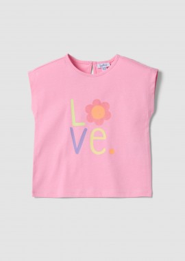 OVS βρεφική αμάνικη μπλούζα με print Regular Fit - 002682282 Ροζ