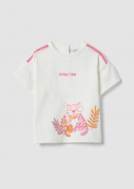 OVS KIDS - OVS βρεφική μπλούζα με print Regular Fit - 002693830 Λευκό