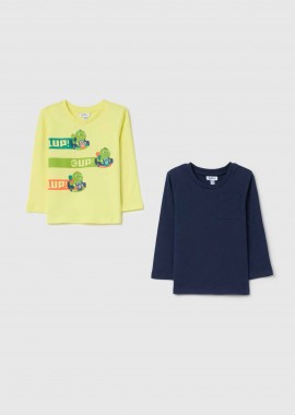 OVS KIDS - OVS βρεφικό σετ ρούχων μπλούζες φούτερ με print - 002195138 Κίτρινο