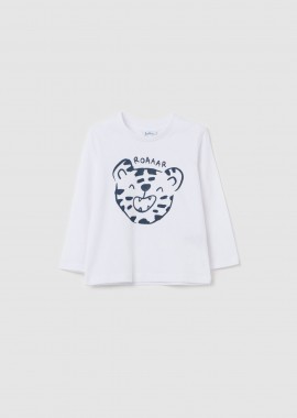 OVS βρεφική μπλούζα με tiger print - 002197807 Λευκό