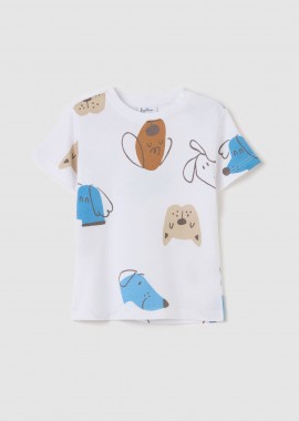 OVS βρεφικό T-shirt με all-over print - 002266322 Λευκό
