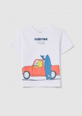 OVS βρεφικό T-shirt με all-over print - 002279870 Λευκό
