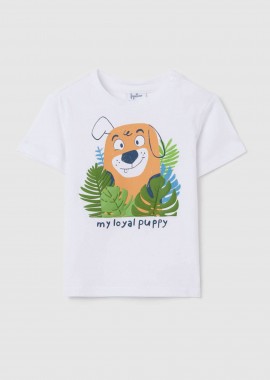 OVS βρεφικό T-shirt με print Regular Fit - 002266397 Λευκό