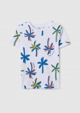 OVS βρεφικό T-shirt με all-over print Regular Fit - 002279845 Λευκό