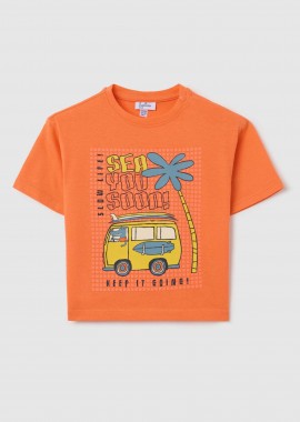 OVS βρεφικό T-shirt με print Regular Fit - 002279899 Πορτοκαλί