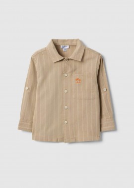OVS KIDS - OVS βρεφικό πουκάμισο με ριγέ σχέδιο Relaxed Fit - 002566172 Μπεζ