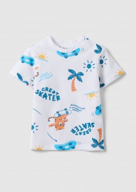 OVS βρεφικό T-shirt με all-over print Regular Fit - 002564460 Γαλάζιο