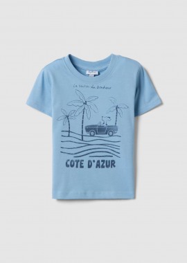 OVS βρεφικό T-shirt με print Regular Fit - 002619636 Μπλε