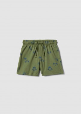 OVS βρεφική βερμούδα με all-over print και ελαστική μέση Regular Fit - 002656389 Πράσινο