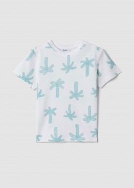 OVS βρεφικό T-shirt με all-over print Regular Fit - 002619472 Λευκό
