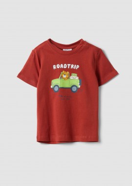 OVS βρεφικό T-shirt με print Regular Fit - 002656480 Κόκκινο