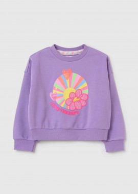 OVS KIDS - OVS παιδική μπλούζα φούτερ με print Regular Fit - 002205274 Βιολετί