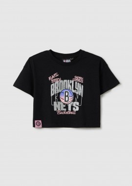 OVS KIDS - OVS παιδική μπλούζα με NBA print cropped - 002261342 Μαύρο