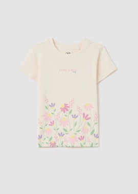 OVS KIDS - OVS παιδικό T-shirt με flowers print - 002265199 Εκρού
