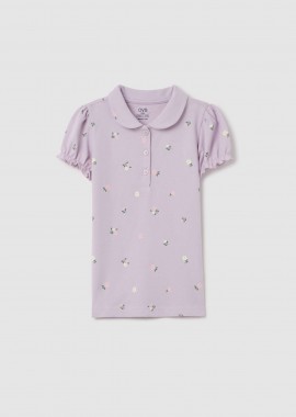 OVS KIDS - OVS παιδική μπλούζα πόλο με all-over print - 002265332 Βιολετί
