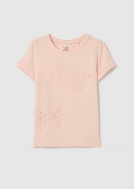 OVS KIDS - OVS παιδική μπλούζα με διάτρητο σχέδιο - 002265019 Ροζ