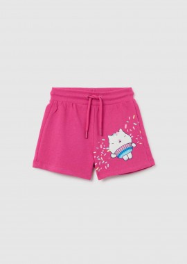 OVS παιδικό σορτς με print Regular Fit - 002302250 Ροζ
