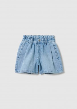 OVS παιδικό denim σορτς με κεντήματα - 002356891 Denim Blue