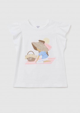 OVS KIDS - OVS παιδική μπλούζα με print - 002356992 Λευκό