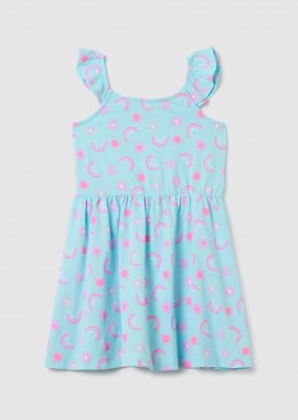 OVS KIDS - OVS παιδικό αμάνικο φόρεμα με all-over print - 002365565 Γαλάζιο