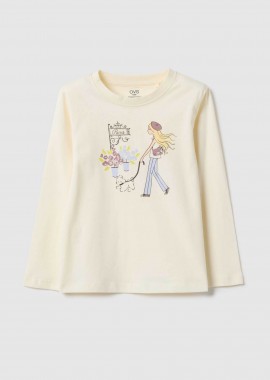 OVS KIDS - OVS παιδική μπλούζα με print Regular Fit - 002558287 Μπεζ