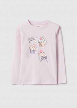 OVS KIDS - OVS παιδική μπλούζα με print Regular Fit - 002558301 Βιολετί