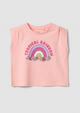 OVS KIDS - OVS παιδική αμάνικη μπλούζα με print - 002688317 Ροζ