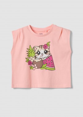 OVS KIDS - OVS παιδική αμάνικη μπλούζα με print - 002688364 Ροζ