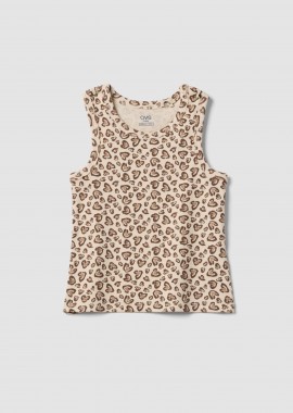 OVS KIDS - OVS παιδική αμάνικη μπλούζα ribbed με all-over print - 002688226 Μπεζ