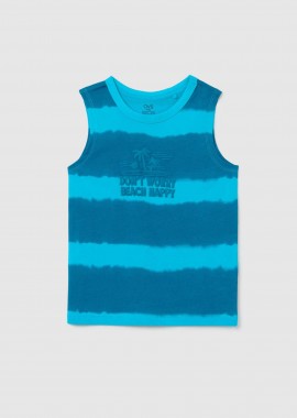 OVS KIDS - OVS παιδική αμάνικη μπλούζα με ριγέ σχέδιο Regular Fit - 002358873 Μπλε