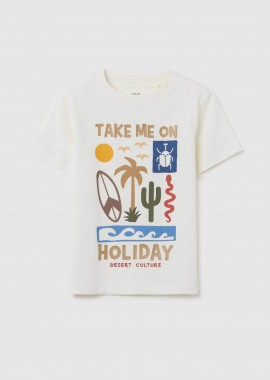 OVS KIDS - OVS παιδικό T-shirt με graphic print Regular Fit - 002366563 Λευκό