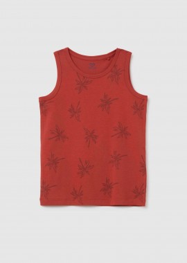 OVS KIDS - OVS παιδική αμάνικη μπλούζα με all-over print Regular Fit - 002366927 Κόκκινο