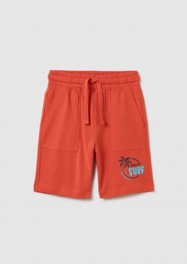 OVS παιδική βερμούδα με print Regular Fit - 002361712 Κοραλί