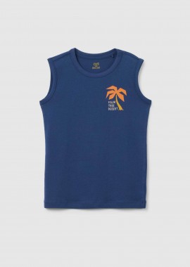 OVS KIDS - OVS παιδική αμάνικη μπλούζα με print - 002366843 Μπλε Σκούρο