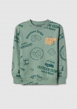 OVS KIDS - OVS παιδική μπλούζα φούτερ με all-over print