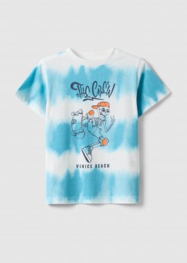 OVS KIDS - OVS παιδικό T-shirt με σχέδιο και tie-dye print Regular Fit - 002577230 Μπλε