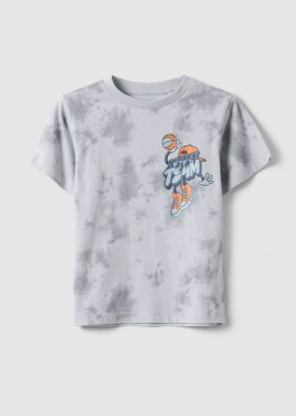 OVS KIDS - OVS παιδικό T-shirt με σχέδιο και tie-dye print Regular Fit - 002577237 Γκρι