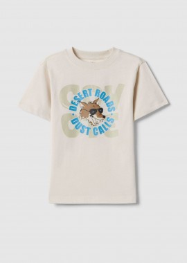 OVS KIDS - OVS παιδικό T-shirt με print Regular Fit - 002654327 Εκρού